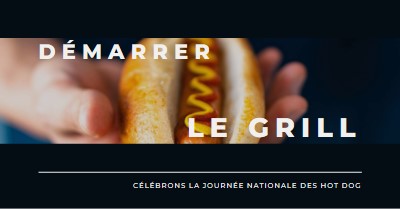 Belle journée pour un hot-dog black modern-simple