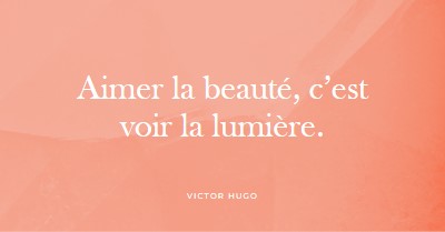 Amour, beauté et lumière pink modern-simple