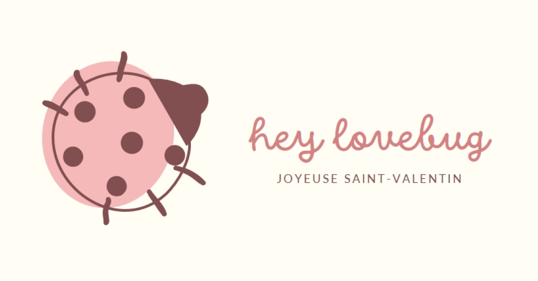 Hey lovebug white whimsical-line