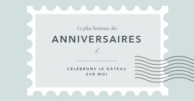 Merveilleux anniversaire blue modern-simple