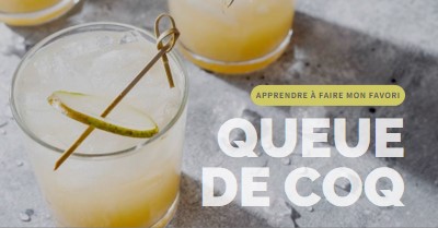 Faire mes cocktails préférés yellow modern-simple