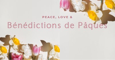 Paix et amour de Pâques gray modern-simple