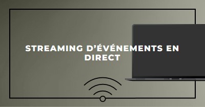 Streaming d’événements en direct gray modern-bold