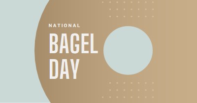 Journée nationale du bagel brown modern-simple