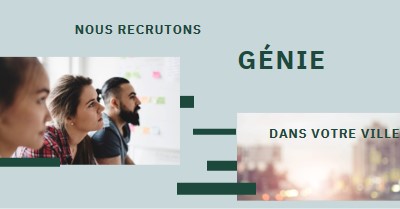 Nous recrutons des ingénieurs blue modern-simple