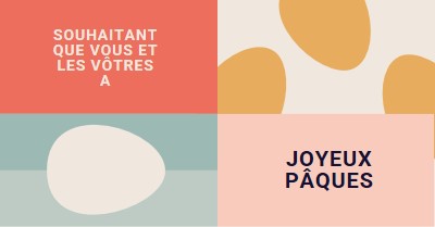 Joyeux Pâques à vous et aux vôtres orange modern-color-block