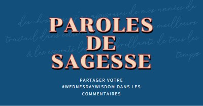 Parole aux sages blue modern-simple