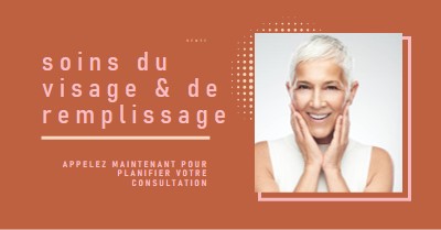 Vente de soins pour le visage et de remplissage orange modern-geometric-&-linear