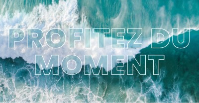 Profitez du moment blue modern-simple