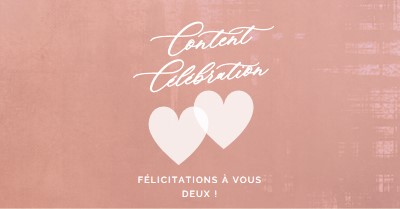 Cœur à cœur pink modern-simple