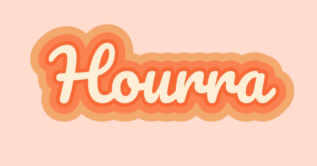 Hooray toute la journée pink vintage-retro