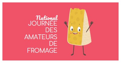 Journée nationale des amateurs de fromage pink whimsical-color-block