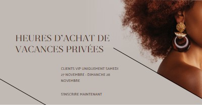 Heures d’achat des fêtes privées gray modern-simple