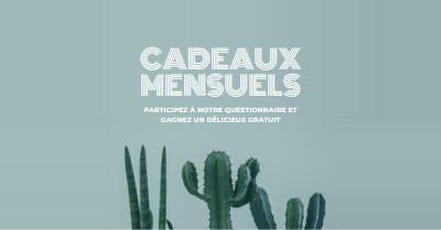 Questionnaire sur les cadeaux mensuels green modern-simple