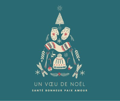 Tout ce que je veux pour Noël green modern-simple