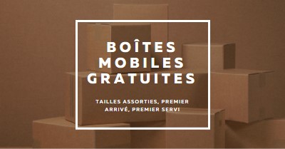 Boîtes de déplacement gratuites brown modern-simple