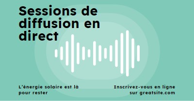 Sessions de diffusion en direct green modern-simple