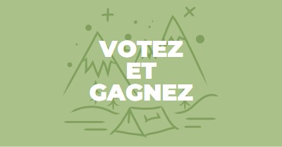 Votez et gagnez green whimsical-line