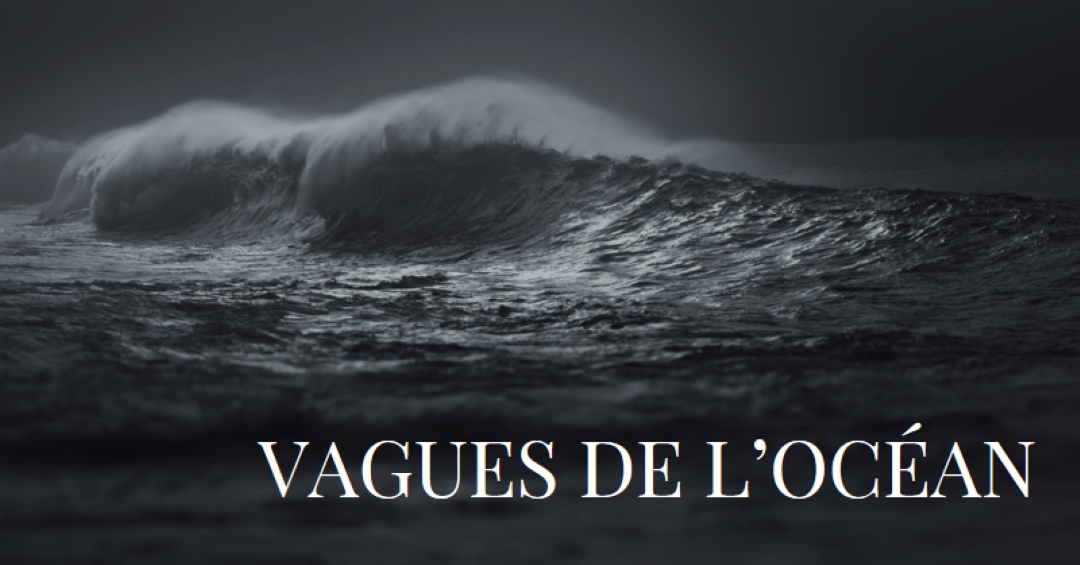 Vagues sombres de l’océan gray modern-simple