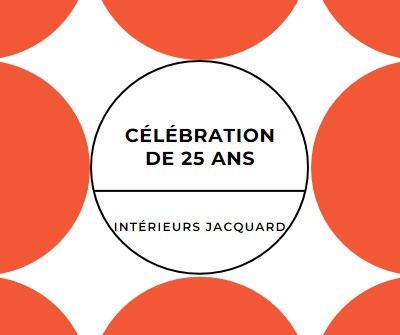 Célébration de 25 ans orange modern-geometric-&-linear