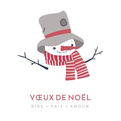 Vœux de Noël white modern-simple