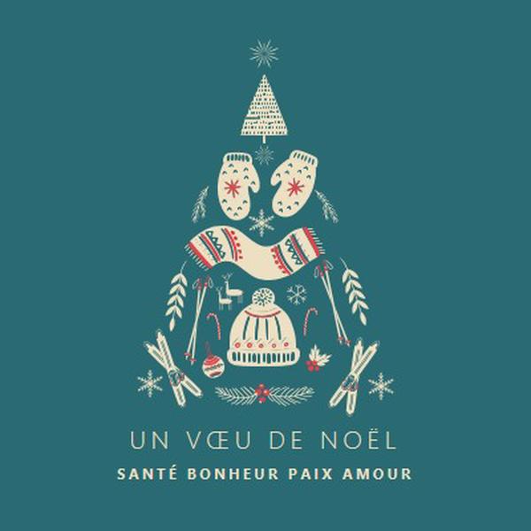 Tout ce que je veux pour Noël green modern-simple