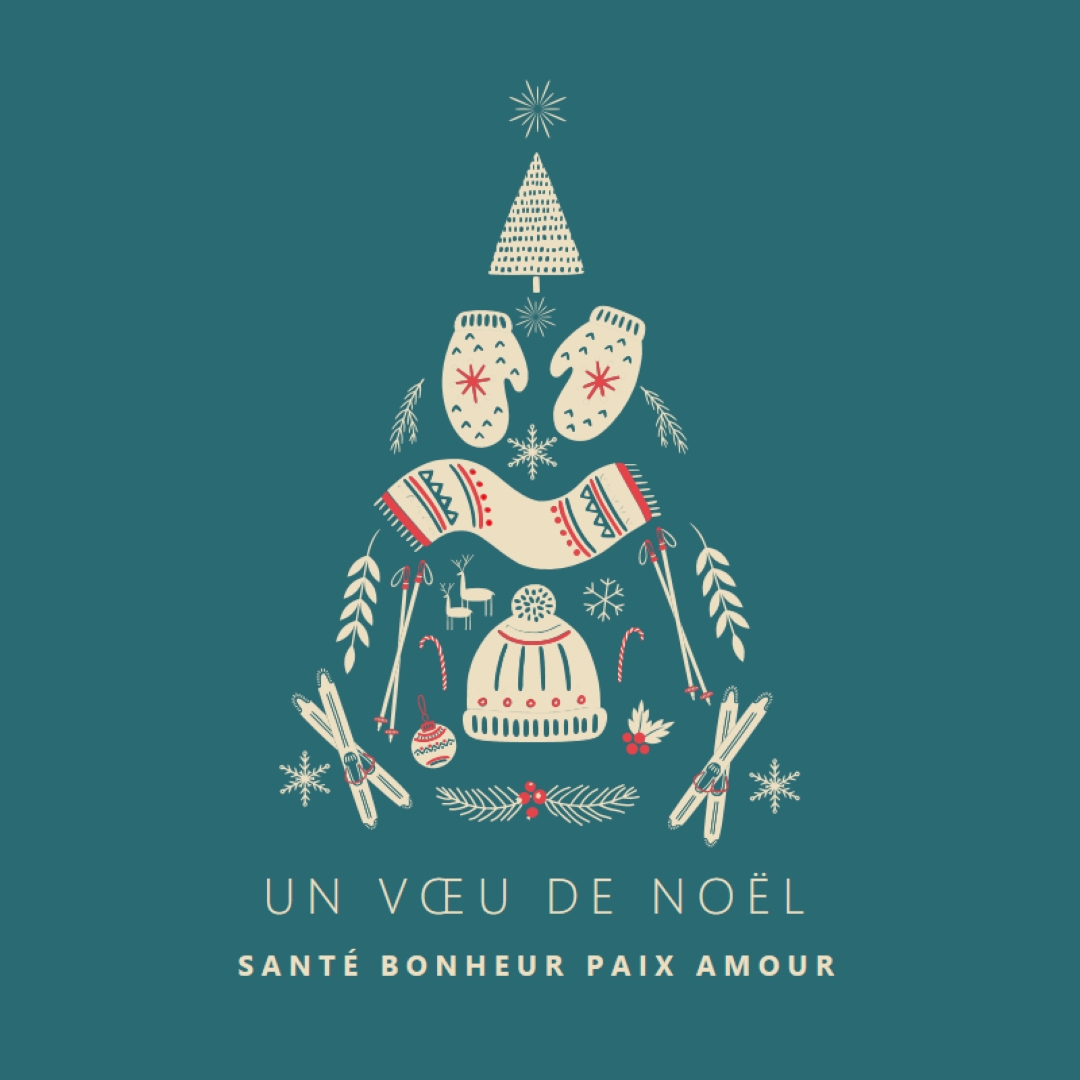 Tout ce que je veux pour Noël green modern-simple