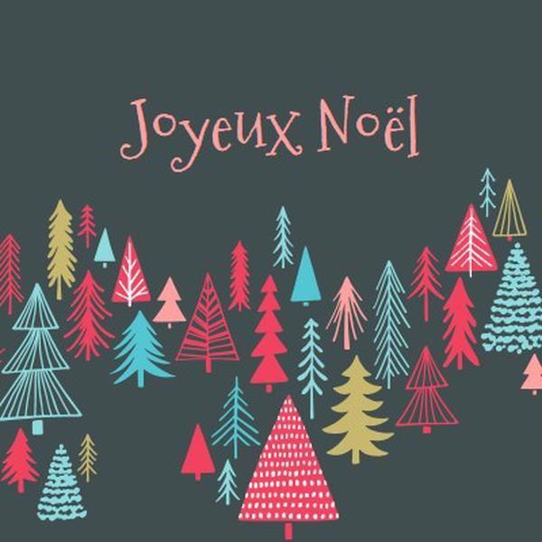 Joyeux Noël green whimsical-line