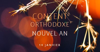 Bonne année orthodoxe black modern-simple