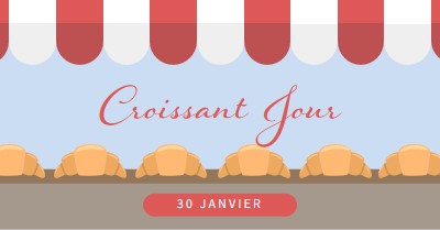 Croissant Jour blue whimsical-color-block