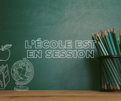 L’école est en session green modern-simple