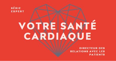 Votre santé cardiaque red modern-bold