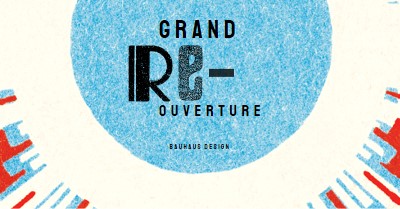 Rouvrir large blue modern-bold