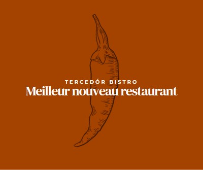 Nous sommes le meilleur nouveau restaurant red modern-simple