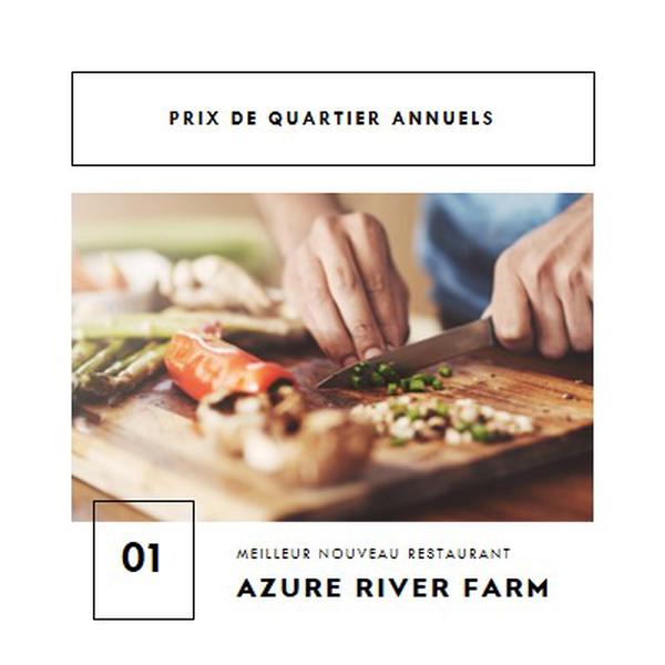 Récompenses annuelles de quartier white modern-simple