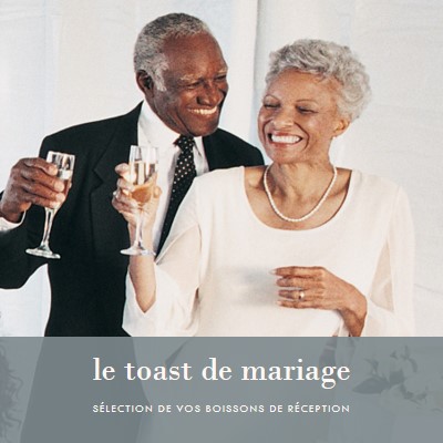 Le toast de mariage gray modern-simple