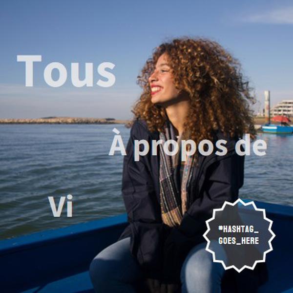 Oui, tout est à propos de moi blue modern-simple