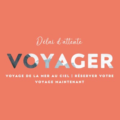 Votre aventure vous attend orange modern-bold