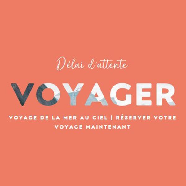 Votre aventure vous attend orange modern-bold