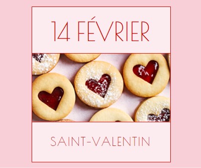 Friandise pour la Saint-Valentin pink modern-simple