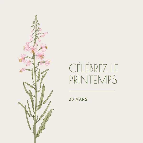 Célébrez le printemps white vintage-botanical