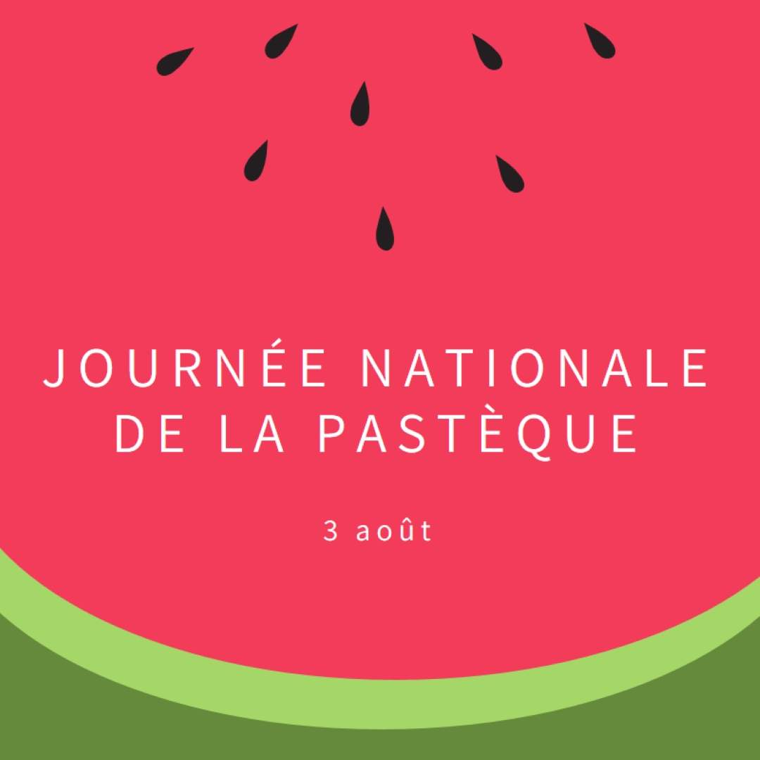 Journée nationale de la pastèque pink modern-simple