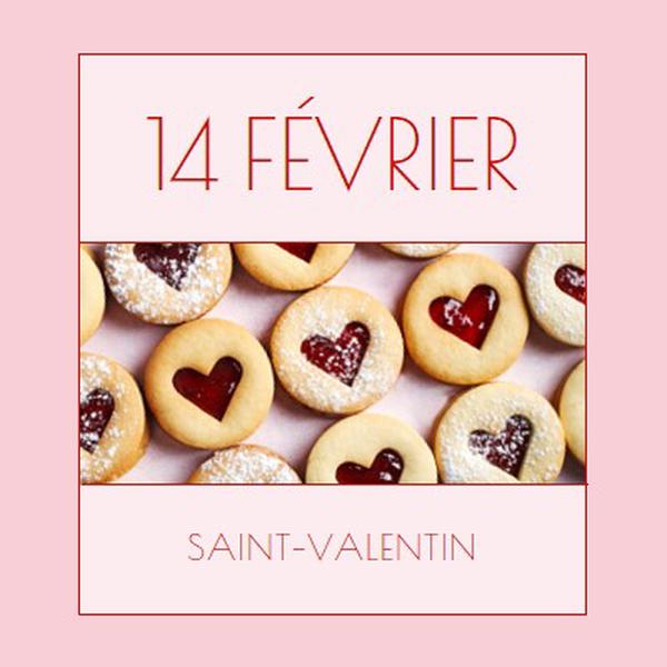 Friandise pour la Saint-Valentin pink modern-simple