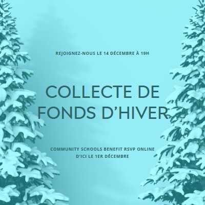 Pays des merveilles d’hiver blue modern-simple