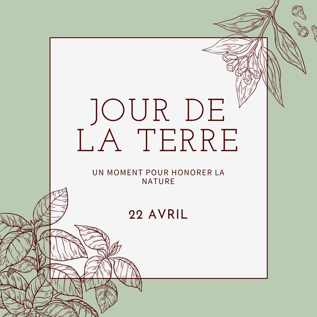 Tu veux dire le monde pour moi green vintage-botanical