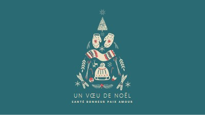 Tout ce que je veux pour Noël green modern-simple