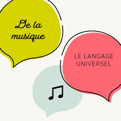 Langage musical white whimsical-line