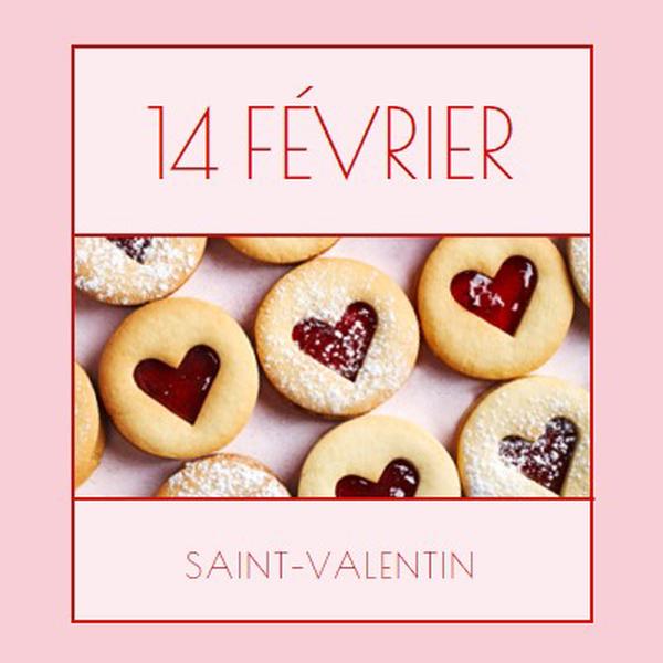 Friandise pour la Saint-Valentin pink modern-simple