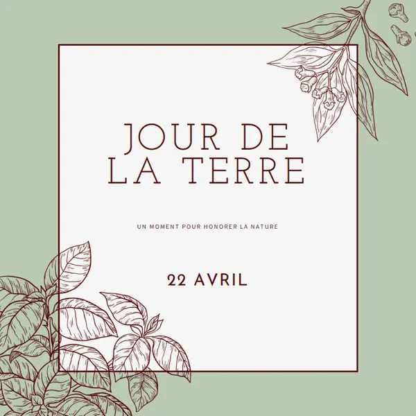 Tu veux dire le monde pour moi green vintage-botanical