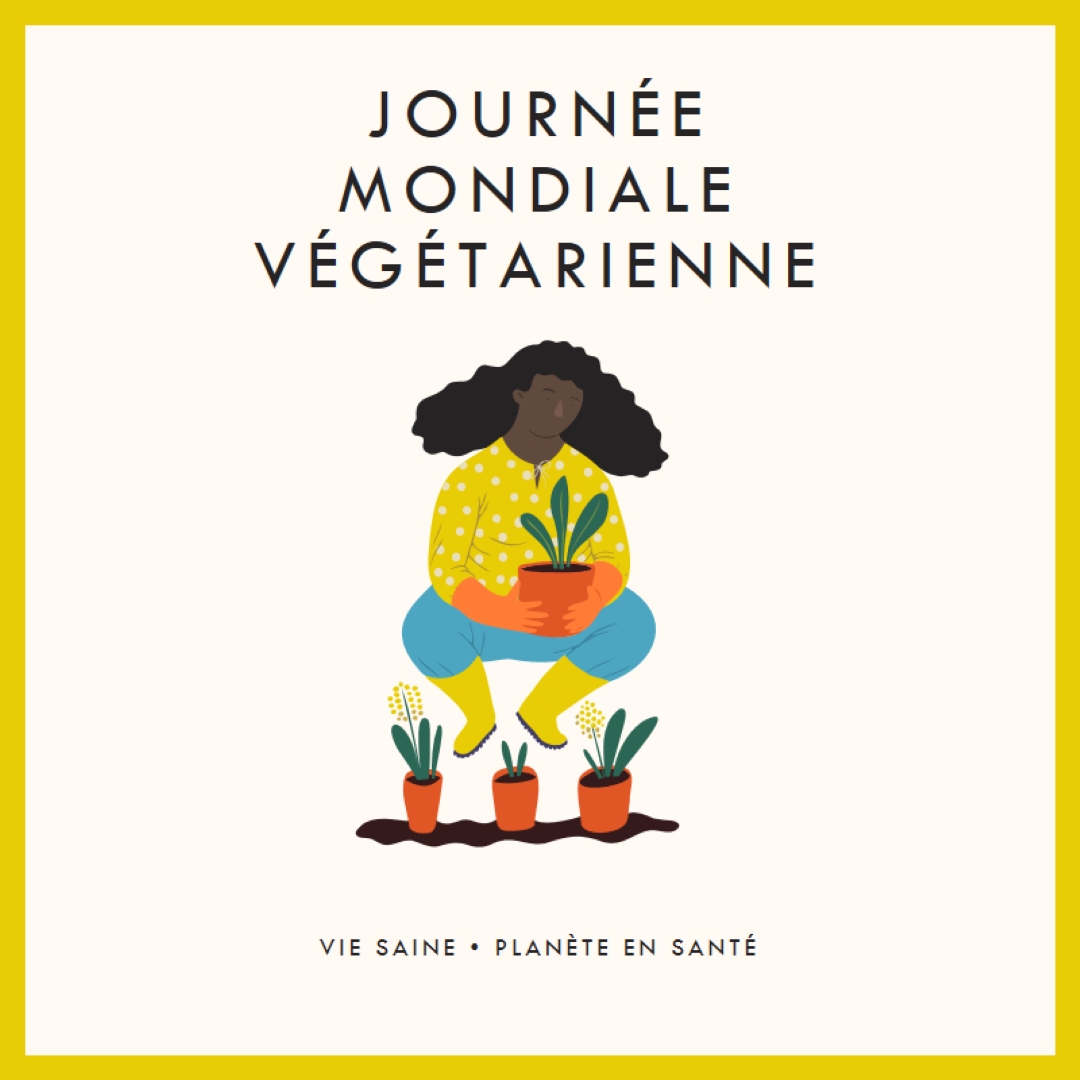 C’est la Journée mondiale végétarienne white modern-simple